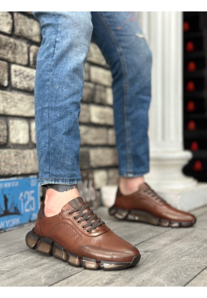 LVO0344 İçi Dışı Hakiki Deri Rahat Taban Taba Sneakers Casual Erkek Ayakkabı